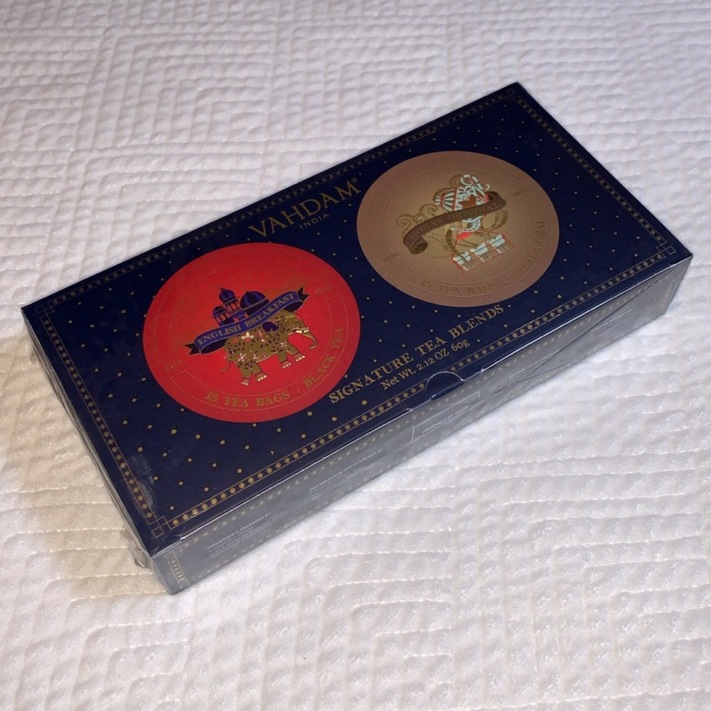 NIB Vahdam India Signature Tea Blend Gift Box Set, Black Tea & Masala Chai